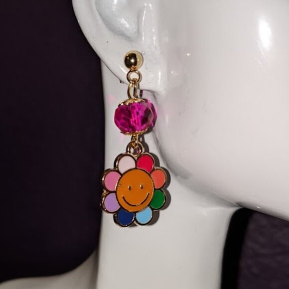 ☮️✌️Hippie Flower Earrings - Picture 1 of 7